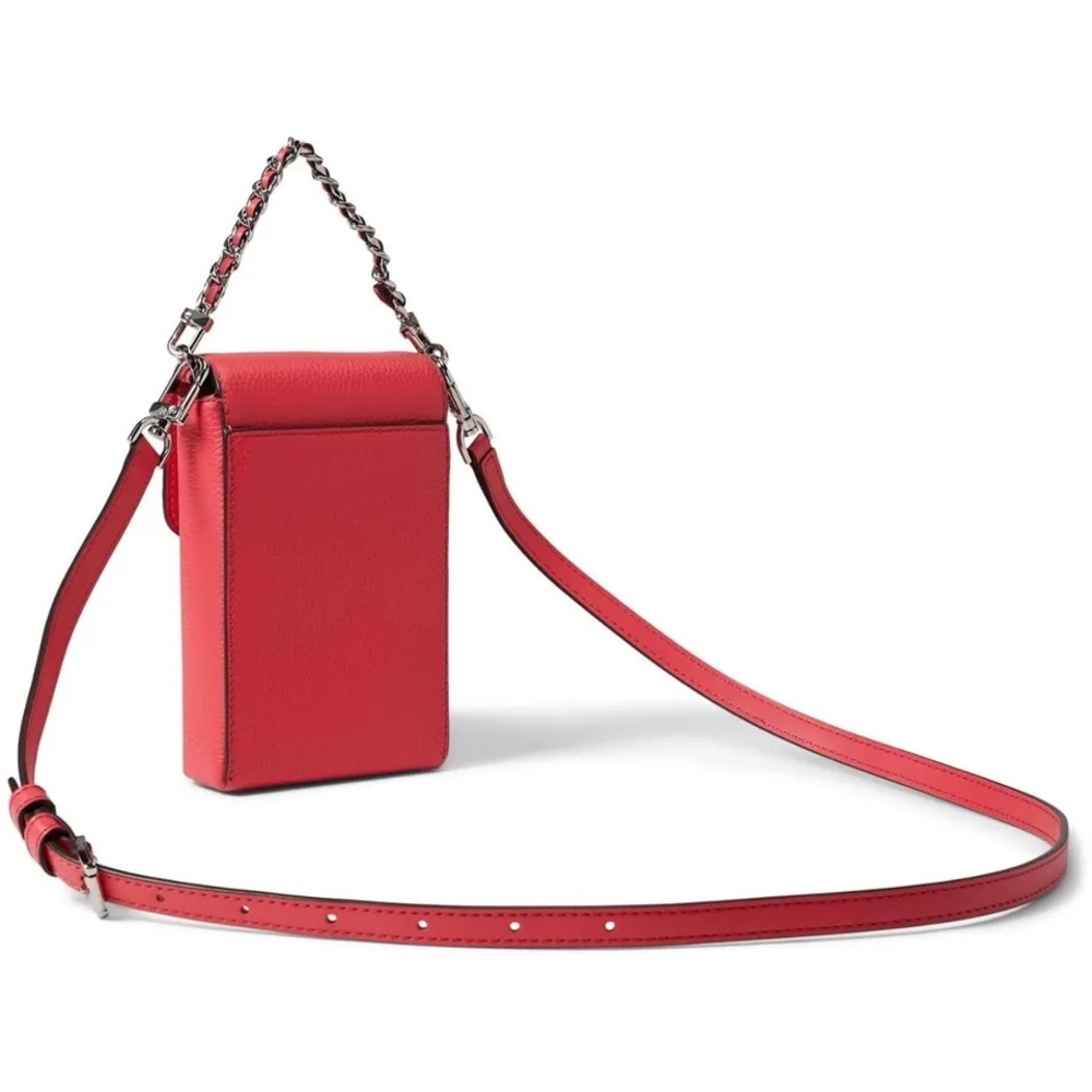 NEW MICHAEL KORS Jet Set SMALL NS PHONE CHAIN CROSSBODY SHOULDER Bag, Geranium - Picture 7 of 15